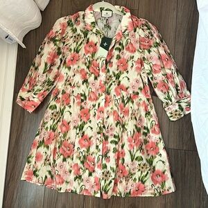 Tuckernuck floral shirt dress- S